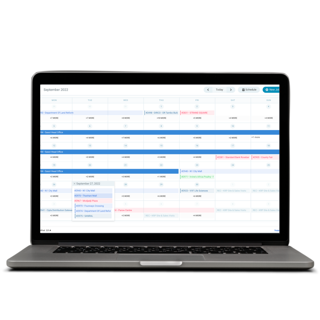 AssetPool computer schedule white