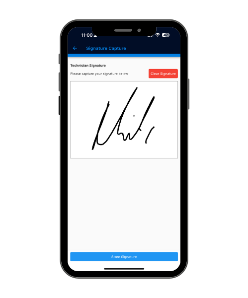 signature on phone